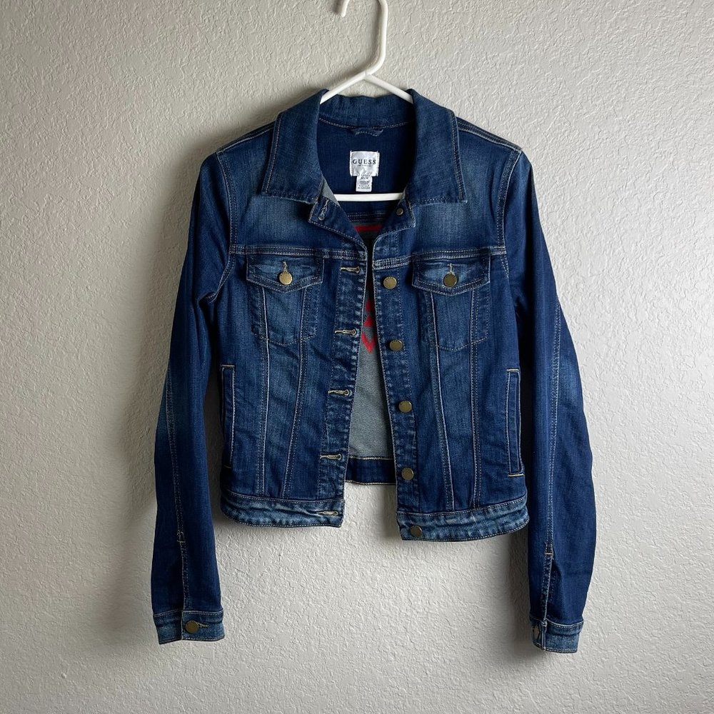 Guess Dark Denim Trucker Jacket